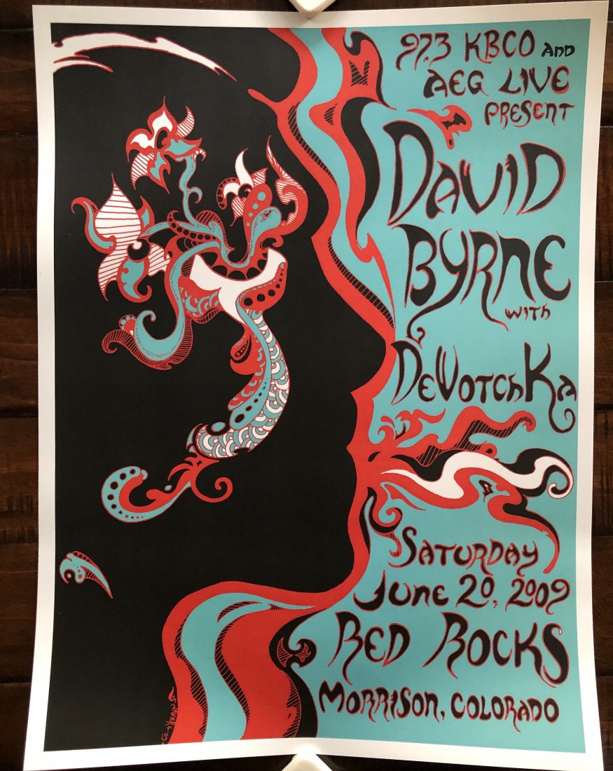 DAVID BYRNE SILKSCREEN AT RED ROCKS 2009 (1 of 1)