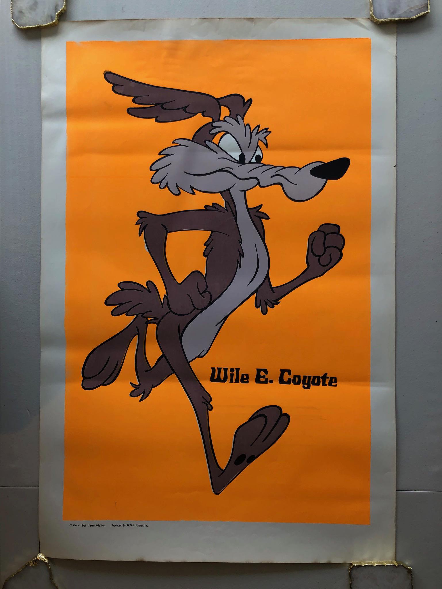 WILE E. COYOTE BLACKLIGHT: WILE E. COYOTE BLACKLIGHT BY ARTKO ORIGINAL VINTAGE ART
