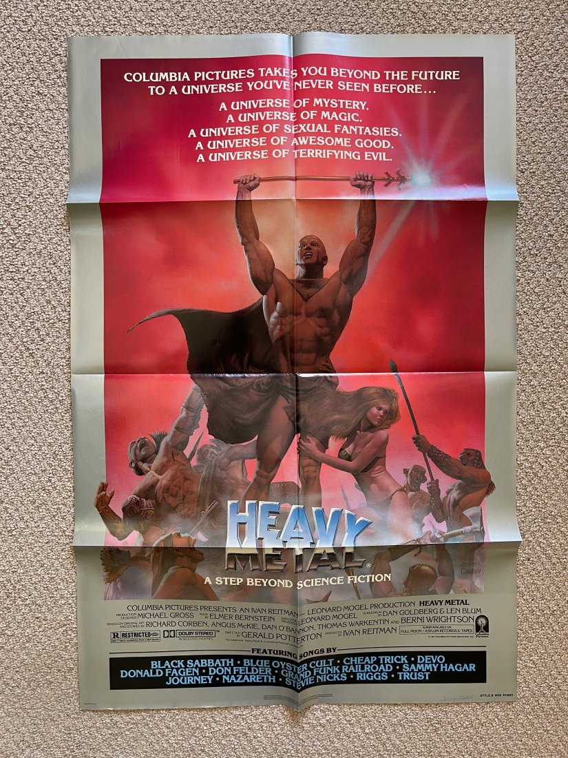 Heavy Metal MOVIE POSTER: ORIGINAL MOVIE POSTER. These posters are all originals (except where noted being a reprint). The classic ones all have the NSS notations and/or serial numbers on them.These were all posters used at a 