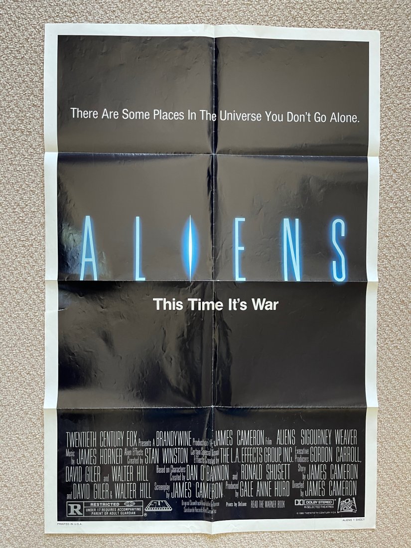Aliens ONE SHEET MOVIE POSTER: Aliens ONE SHEET MOVIE POSTER ORIGINAL MOVIE POSTER. These posters are all originals (except where noted being a reprint). The classic ones all have the NSS notations and/or serial numbers on them.The