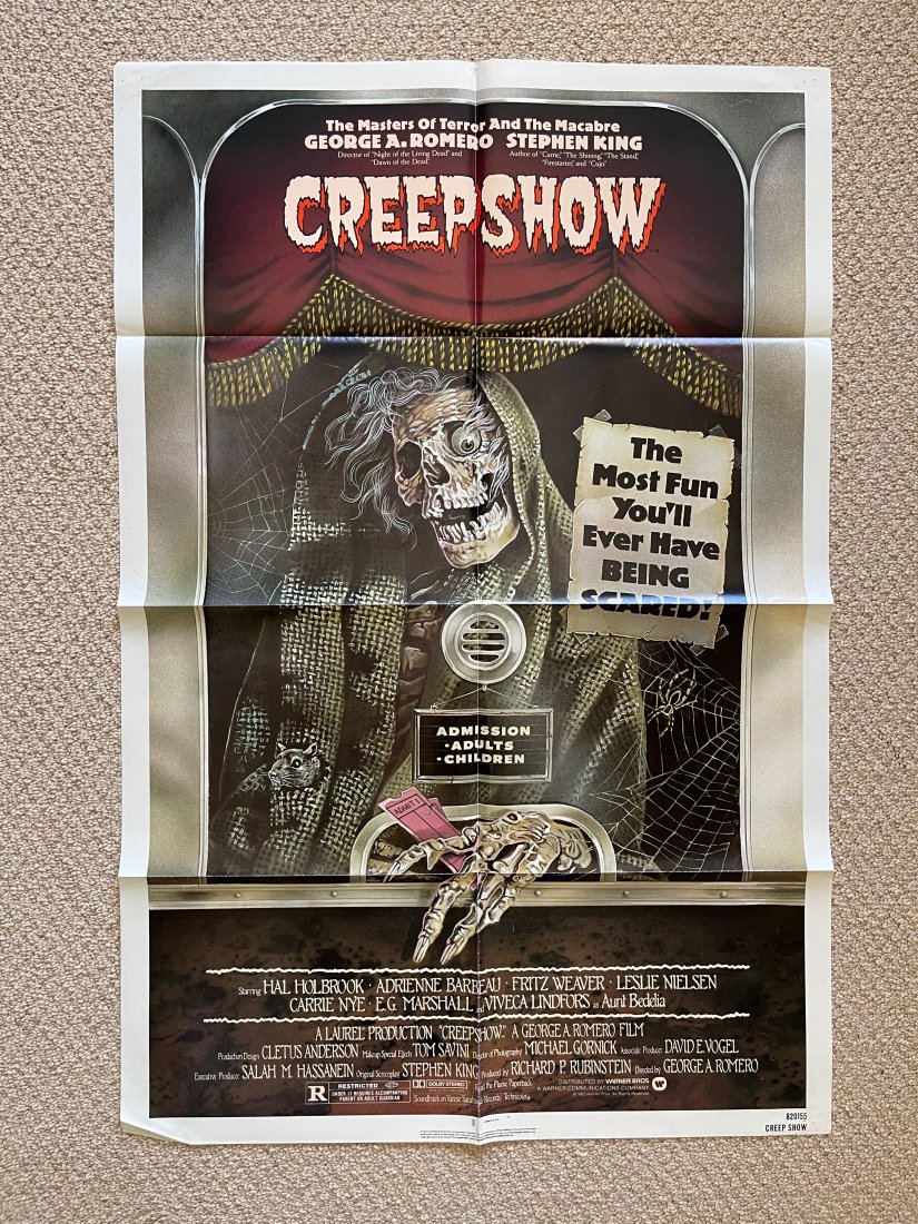 Creepshow MOVIE POSTER: ORIGINAL MOVIE POSTER. These posters are all originals (except where noted being a reprint). The classic ones all have the NSS notations and/or serial numbers on them.These were all posters used at a 