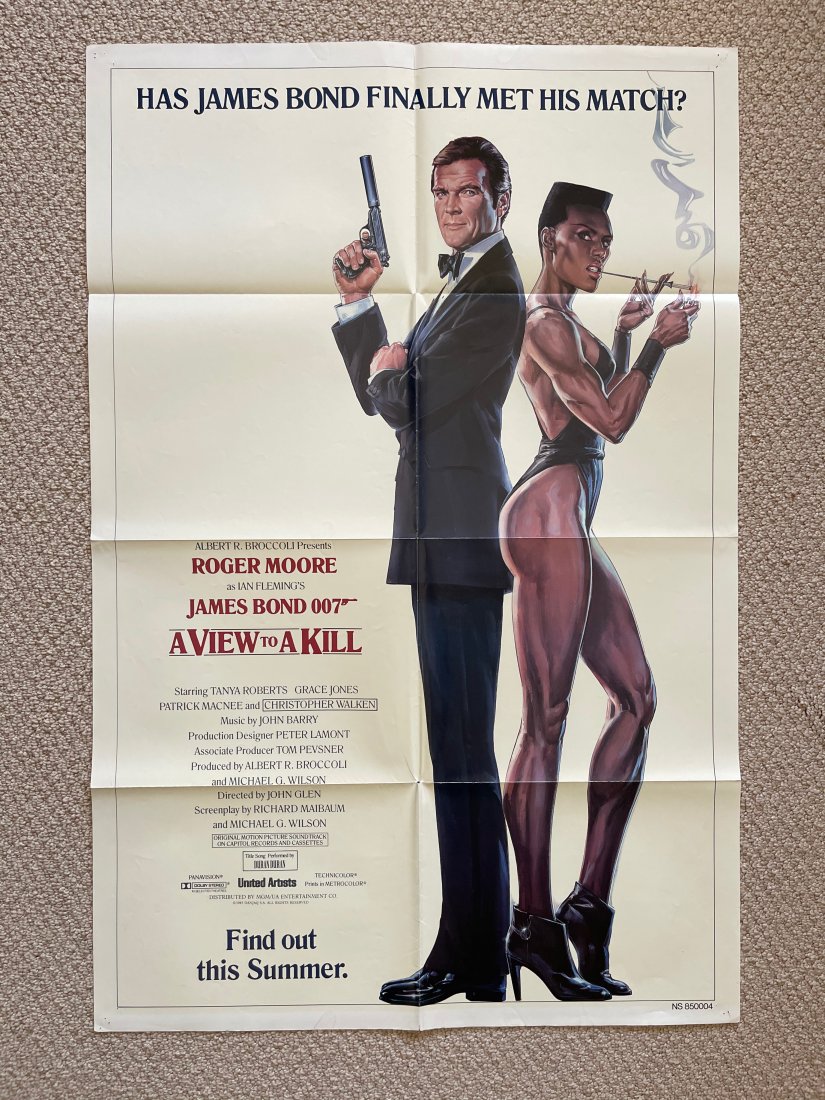 A View to a Kill MOVIE POSTER: ORIGINAL MOVIE POSTER. These posters are all originals (except where noted being a reprint). The classic ones all have the NSS notations and/or serial numbers on them.These were all posters used at a 