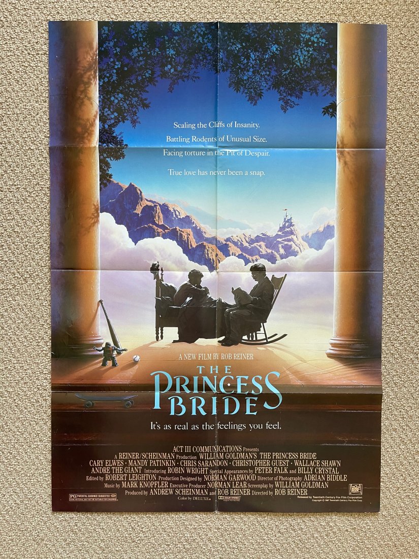The Princess Bride MOVIE POSTER: ORIGINAL MOVIE POSTER. These posters are all originals (except where noted being a reprint). The classic ones all have the NSS notations and/or serial numbers on them.These were all posters used at a 