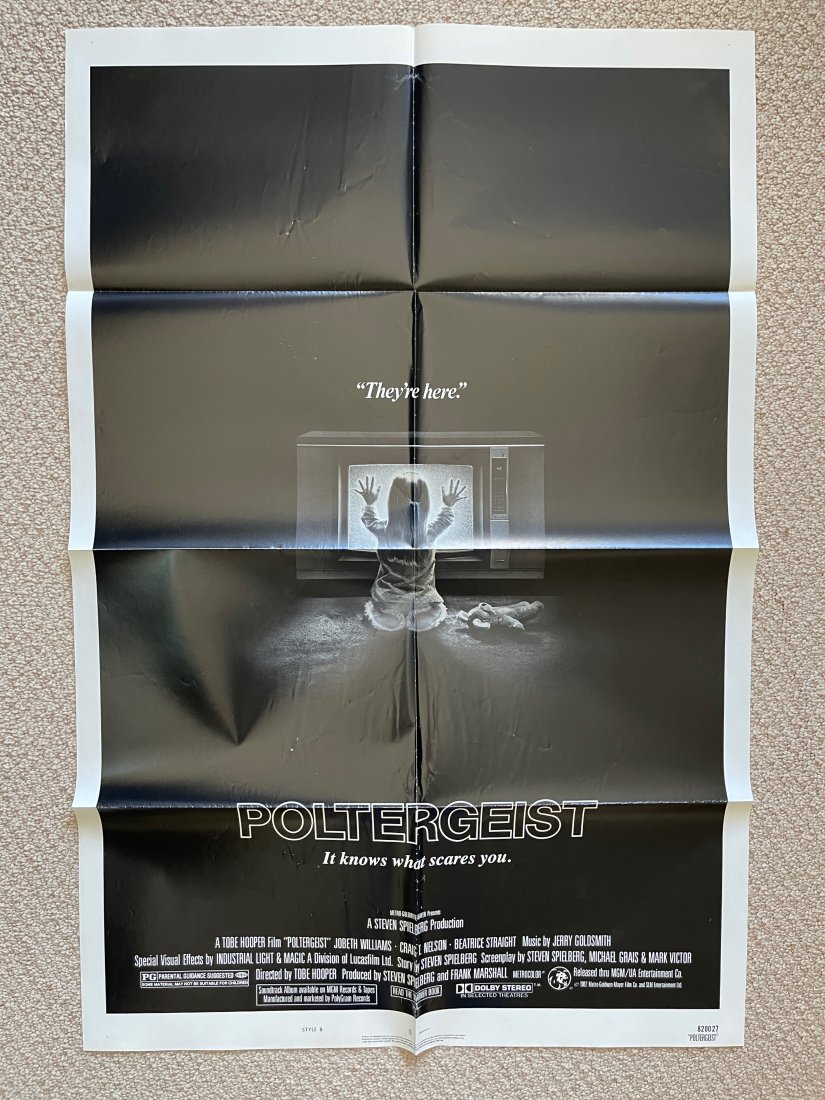 Poltergeist MOVIE POSTER: ORIGINAL MOVIE POSTER. These posters are all originals (except where noted being a reprint). The classic ones all have the NSS notations and/or serial numbers on them.These were all posters used at a 