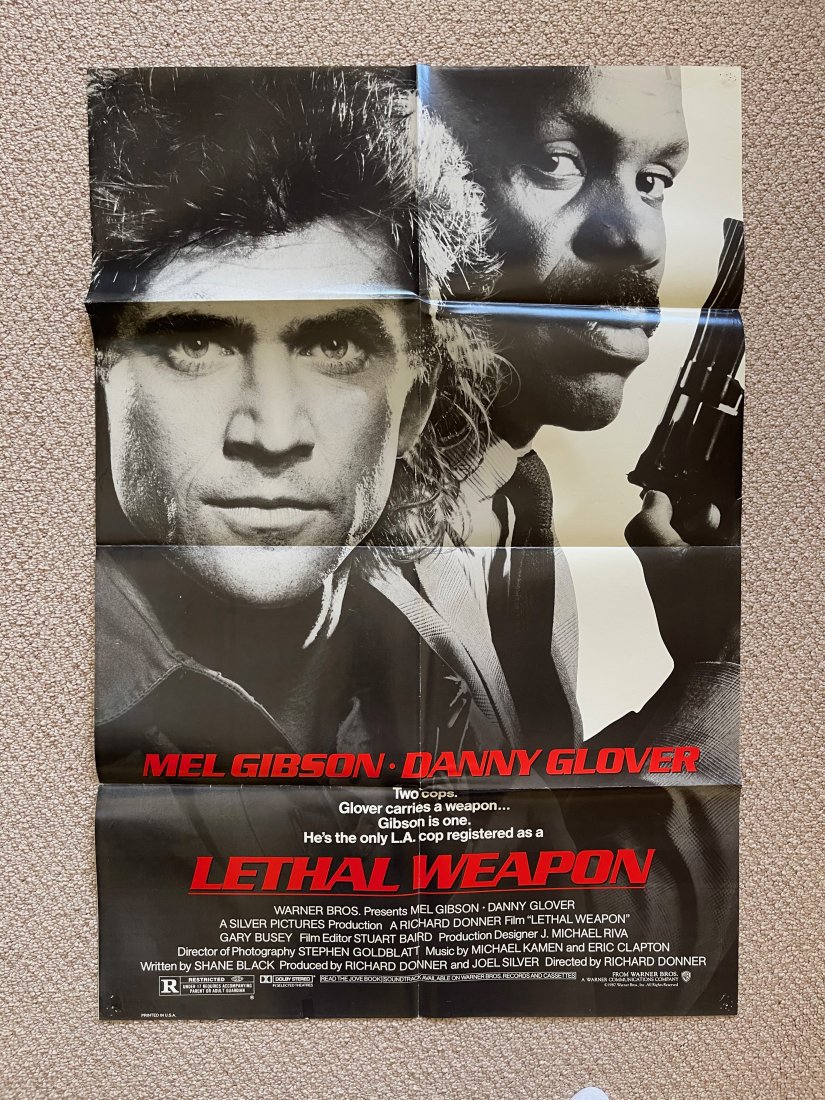 Lethal Weapon MOVIE POSTER: ORIGINAL MOVIE POSTER. These posters are all originals (except where noted being a reprint). The classic ones all have the NSS notations and/or serial numbers on them.These were all posters used at a 