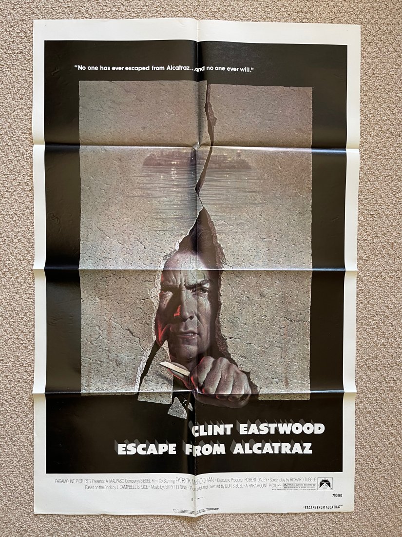 Escape from Alcatraz MOVIE POSTER: ORIGINAL MOVIE POSTER. These posters are all originals (except where noted being a reprint). The classic ones all have the NSS notations and/or serial numbers on them.These were all posters used at a 