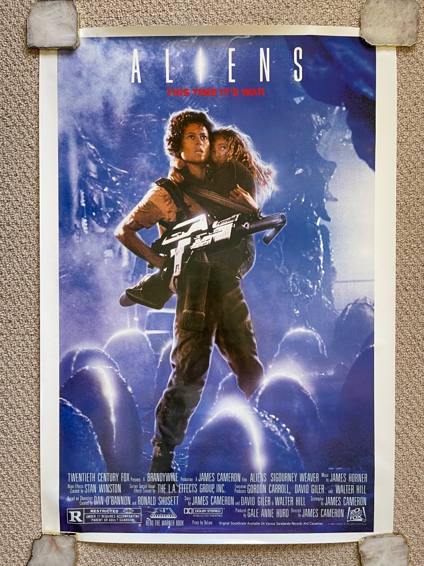 Aliens 1986 reprint MOVIE POSTER: Aliens 1986 reprint MOVIE POSTER. These posters are all originals (except where noted being a reprint). The classic ones all have the NSS notations and/or serial numbers on them.These were all posters