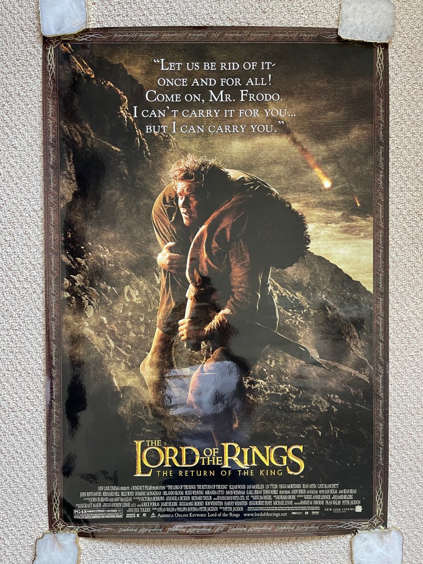 Lord of the Rings MOVIE POSTER: Lord of the Rings: Return of the King (Quote poster). Great condition !!! Printed on coated stock. very high quality. ORIGINAL MOVIE POSTER. These posters are all originals (except where noted being a