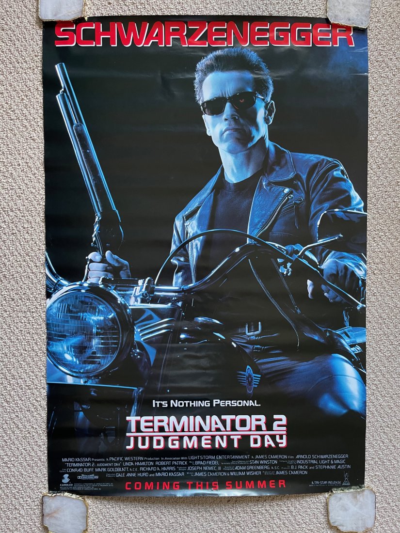 Terminator 2 Advance MOVIE POSTER: ORIGINAL MOVIE POSTER. These posters are all originals (except where noted being a reprint). The classic ones all have the NSS notations and/or serial numbers on them.These were all posters used at a 