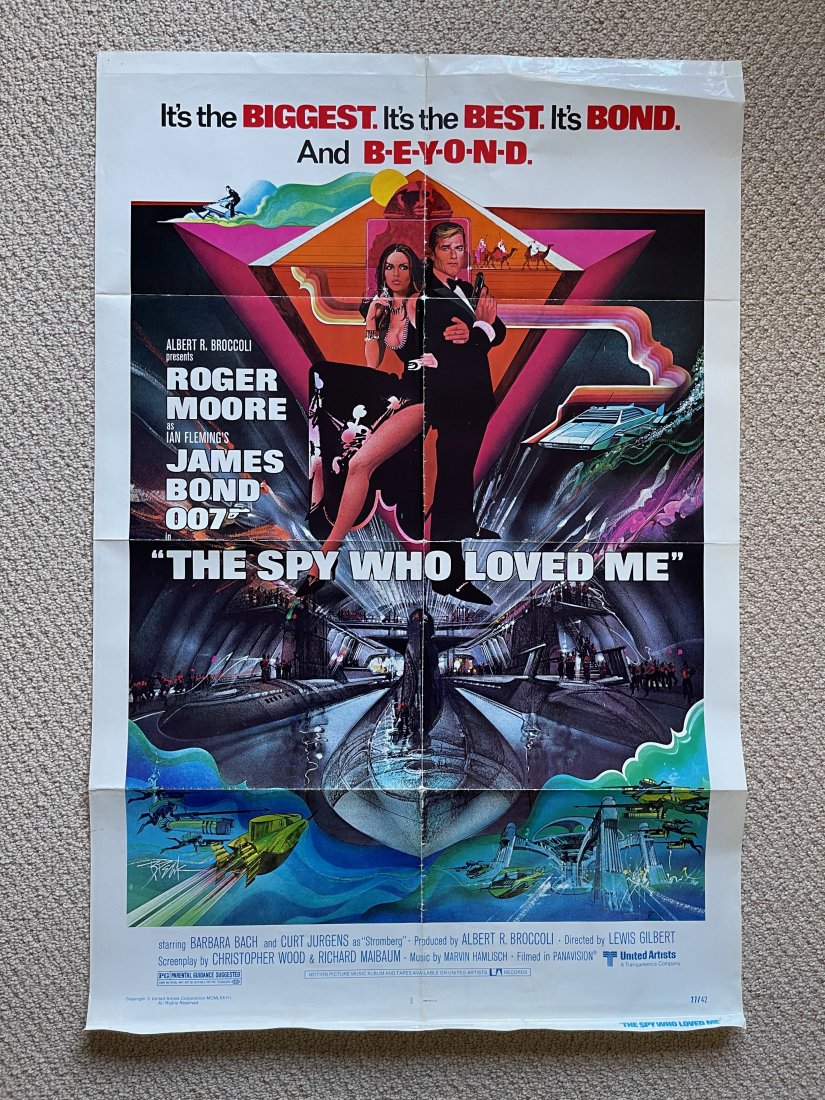 The Spy Who Loved Me MOVIE POSTER: ORIGINAL ONE SHEET MOVIE POSTER. These posters are all originals (except where noted being a reprint). The classic ones all have the NSS notations and/or serial numbers on them. These were all posters