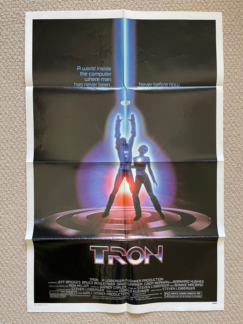 Tron MOVIE POSTER: ORIGINAL MOVIE POSTER. These posters are all originals (except where noted being a reprint). The classic ones all have the NSS notations and/or serial numbers on them.These were all posters used at a 