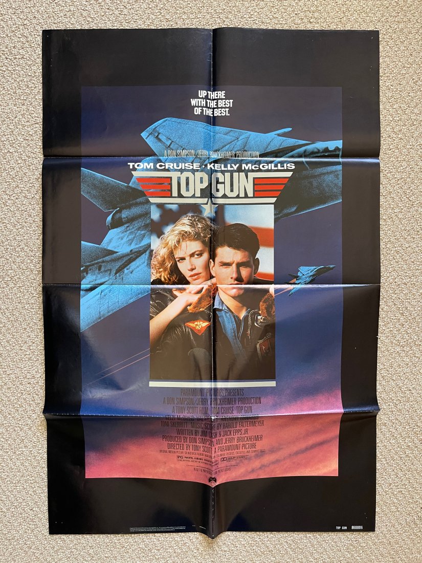 Top Gun MOVIE POSTER: ORIGINAL MOVIE POSTER. These posters are all originals (except where noted being a reprint). The classic ones all have the NSS notations and/or serial numbers on them.These were all posters used at a 
