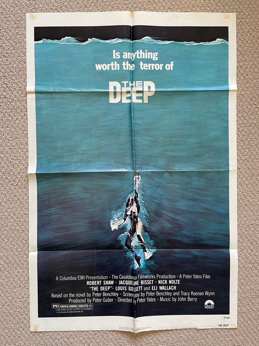 The Deep MOVIE POSTER: ORIGINAL MOVIE POSTER. These posters are all originals (except where noted being a reprint). The classic ones all have the NSS notations and/or serial numbers on them.These were all posters used at a 