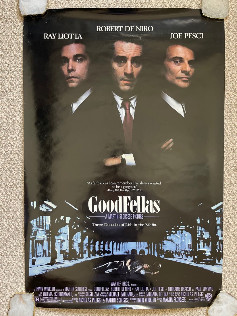 Goodfellas MOVIE POSTER: ORIGINAL MOVIE POSTER. These posters are all originals (except where noted being a reprint). The classic ones all have the NSS notations and/or serial numbers on them.These were all posters used at a 