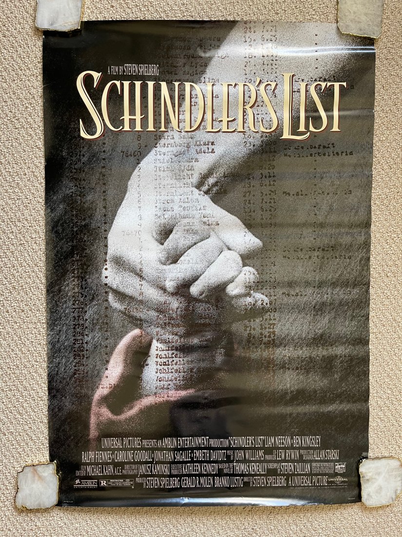 SHINDLER'S LIST MOVIE POSTER: ORIGINAL MOVIE POSTER. These posters are all originals (except where noted being a reprint). The classic ones all have the NSS notations and/or serial numbers on them.These were all posters used at a 