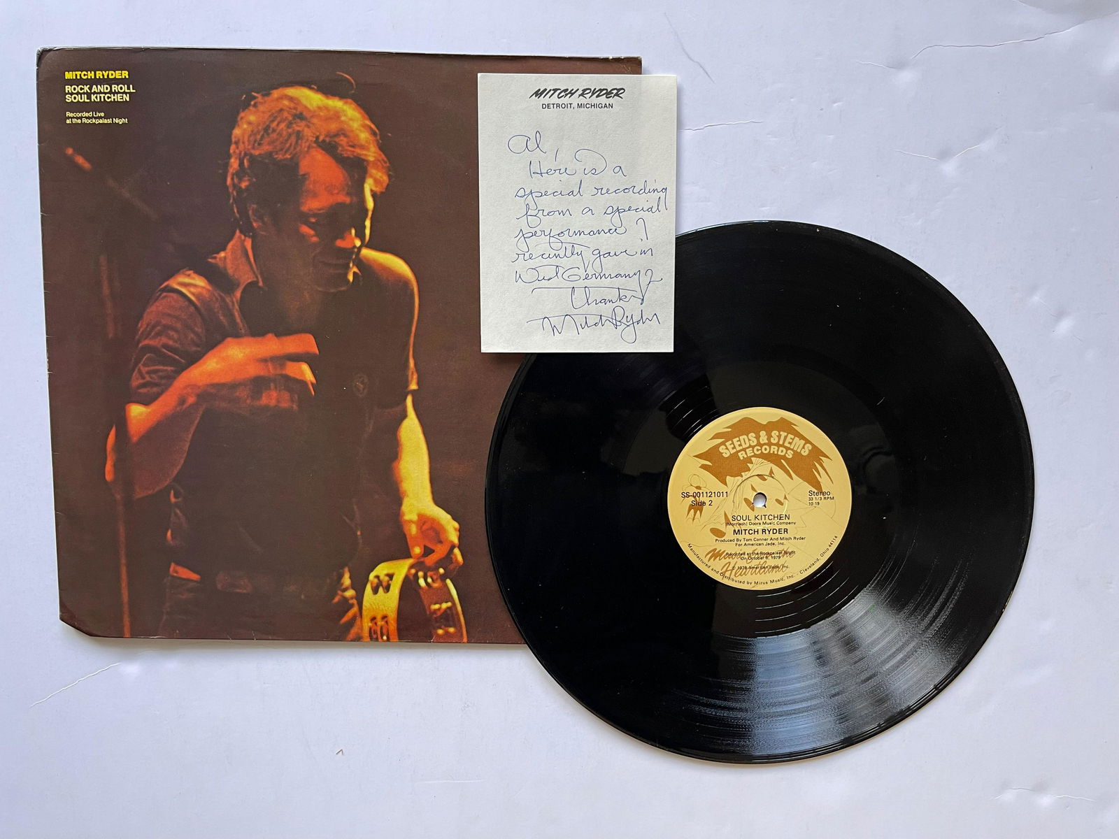 SIGNED NOTE - Mitch Ryder - Rock And Roll / Soul (1 of 2)