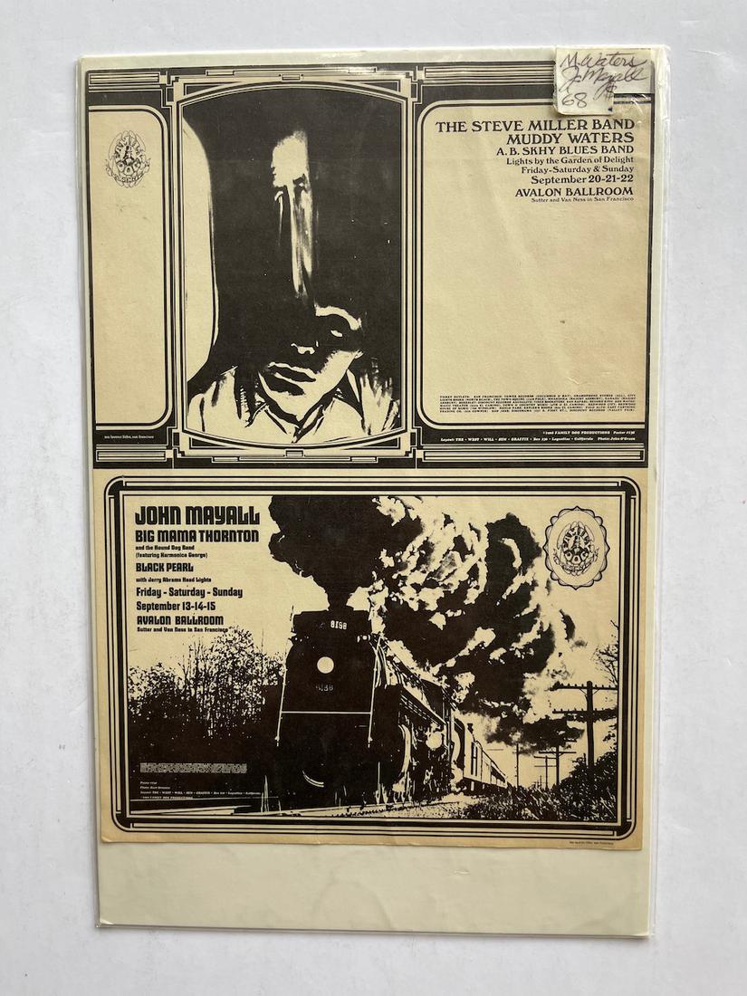 STEVE MILLER / JOHN MAYALL UNCUT CARD. (1 of 1)