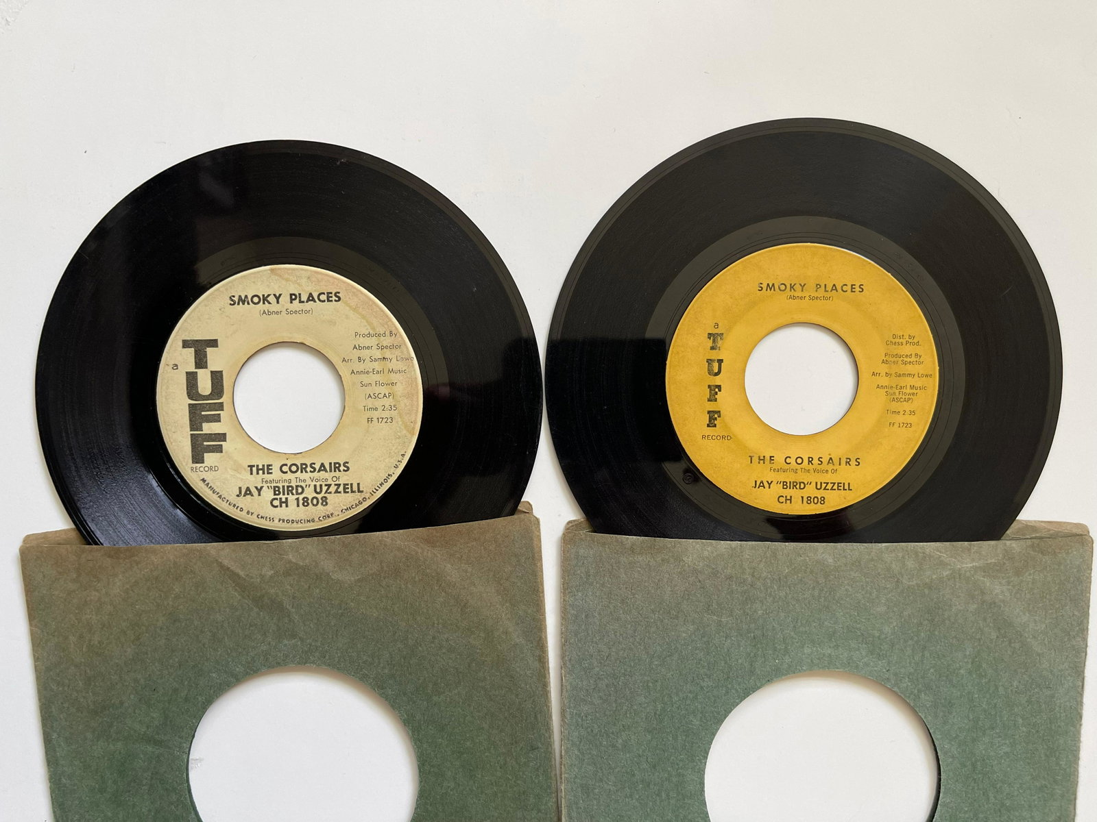 THE CORSAIRS featuring JAY "BIRD" UZZELL: The Corsairs - Smoky Places / Thinkin'Label:Tuff - CH 1808Format:Vinyl, 7", 45 RPM, Single - The Corsairs - Smoky Places / Thinkin'Label:Tuff - CH 1808Format:Vinyl, 7", Single, 45 RPM