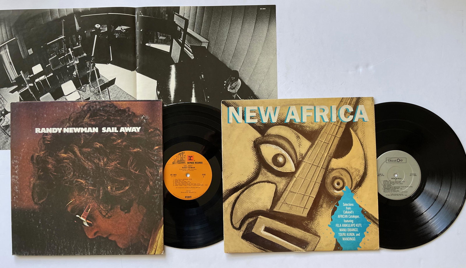 Randy Newman -: Randy Newman - Sail AwayLabel:Reprise Records - MS 2064Format:Vinyl, LP, Album - with poster AND - Various - New AfricaLabel:Celluloid - CELL 6110Series:New AfricaFormat:Vinyl, LP, Compilation includi