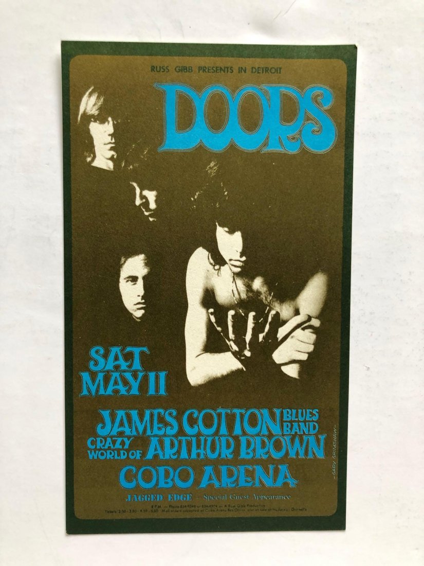 THE DOORS COBO ARENA POSTCARD (1 of 1)