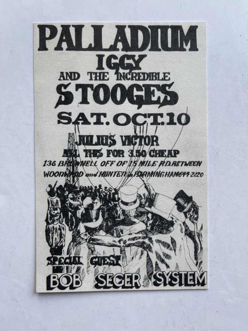 RARE IGGY & THE INCREDIBLE STOOGES AT PALLADIUM 1970 (1 of 1)