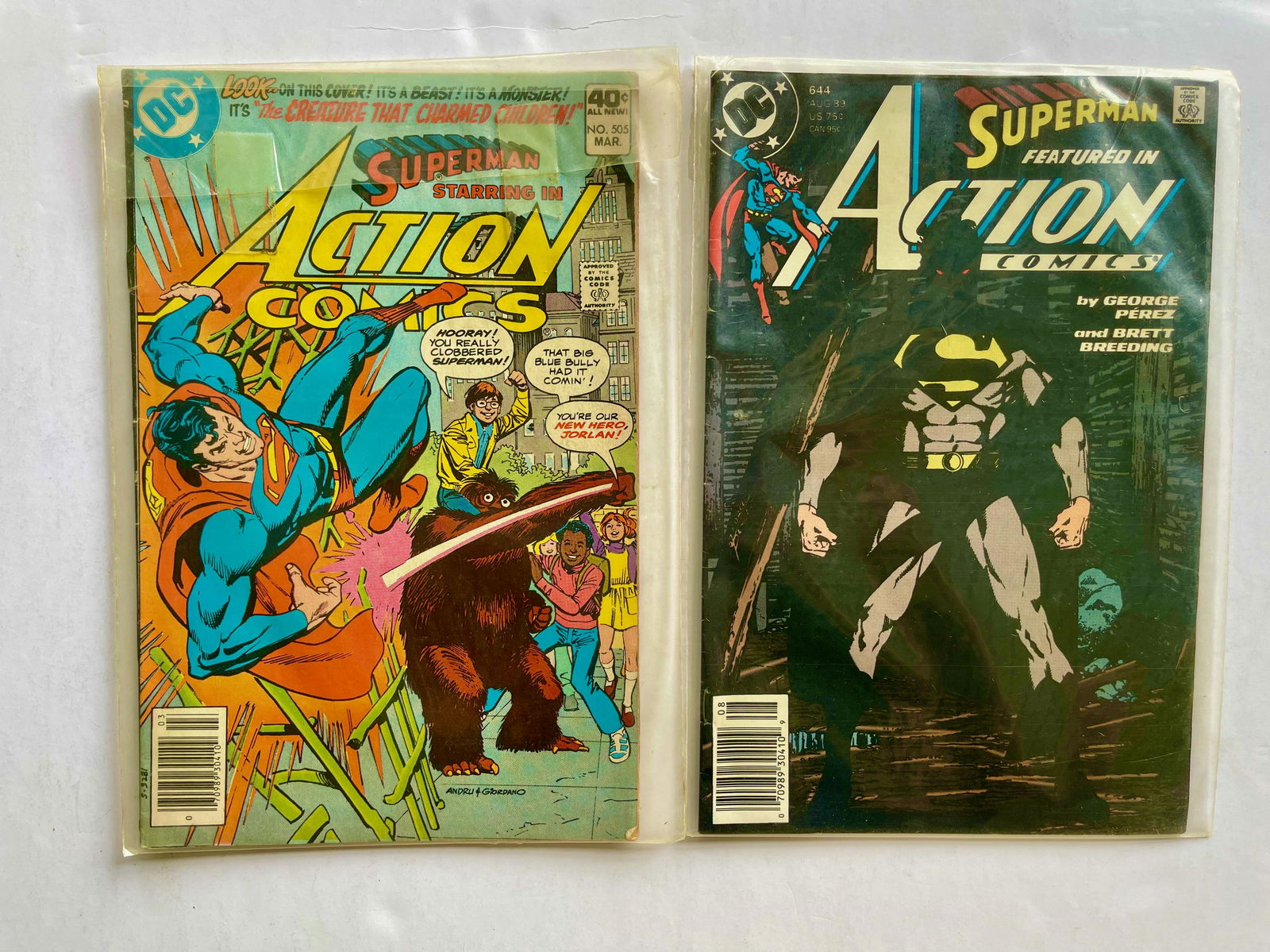 THE ACTION COMICS SET #505, #604 (1 of 1)