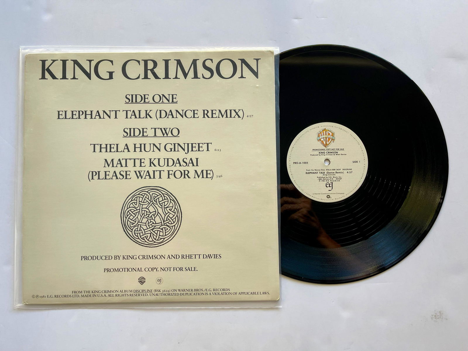 King Crimson - Elephant Talk PROMO (1 of 1)