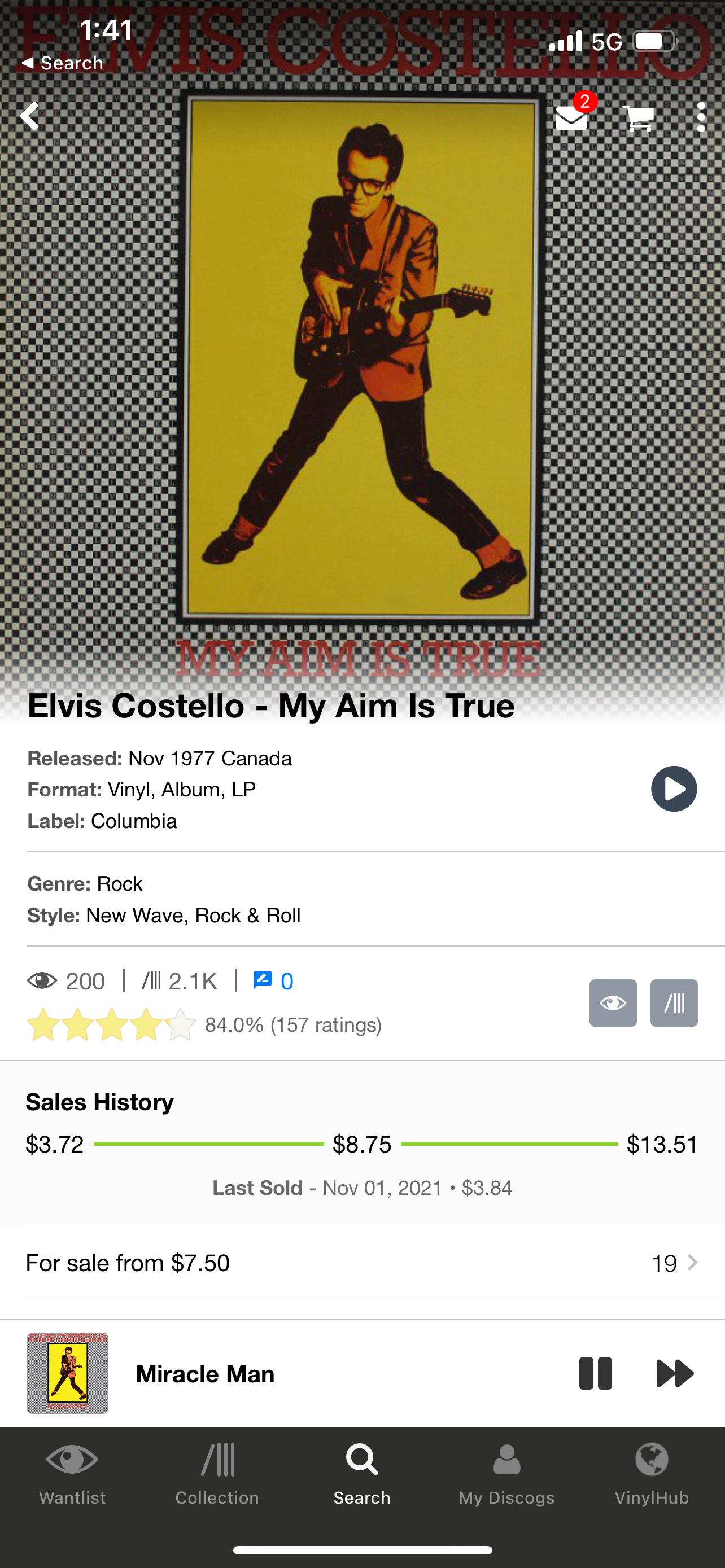 ELVIS COSTELLO - MY AIM IS TRUE: ELVIS COSTELLO - MY AIM IS TRUE
