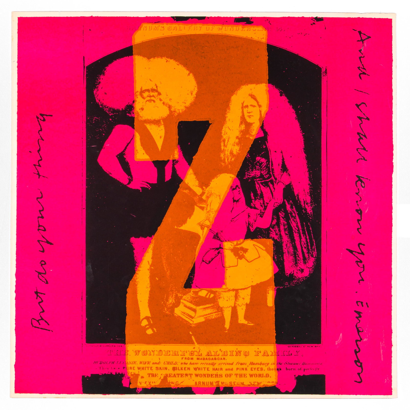 Corita Kent Original - Z do your thing from circus alphabet: Corita Kent Original - Z do your thing from circus alphabet - 1968 - SIGNED in pen lower right. These items rarely come up for auction. This is in very good condition with bright colors. 23” x 2