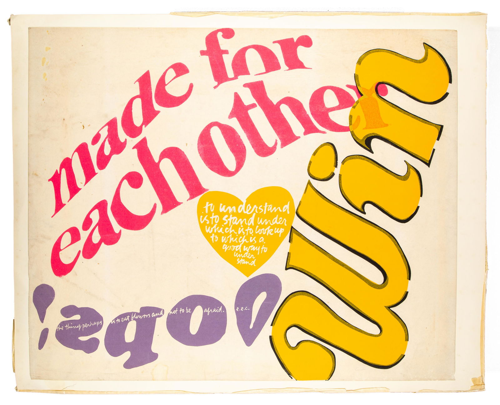 Corita Kent -  To Understand is to Stand Under - RARE PELLON (1 of 7)