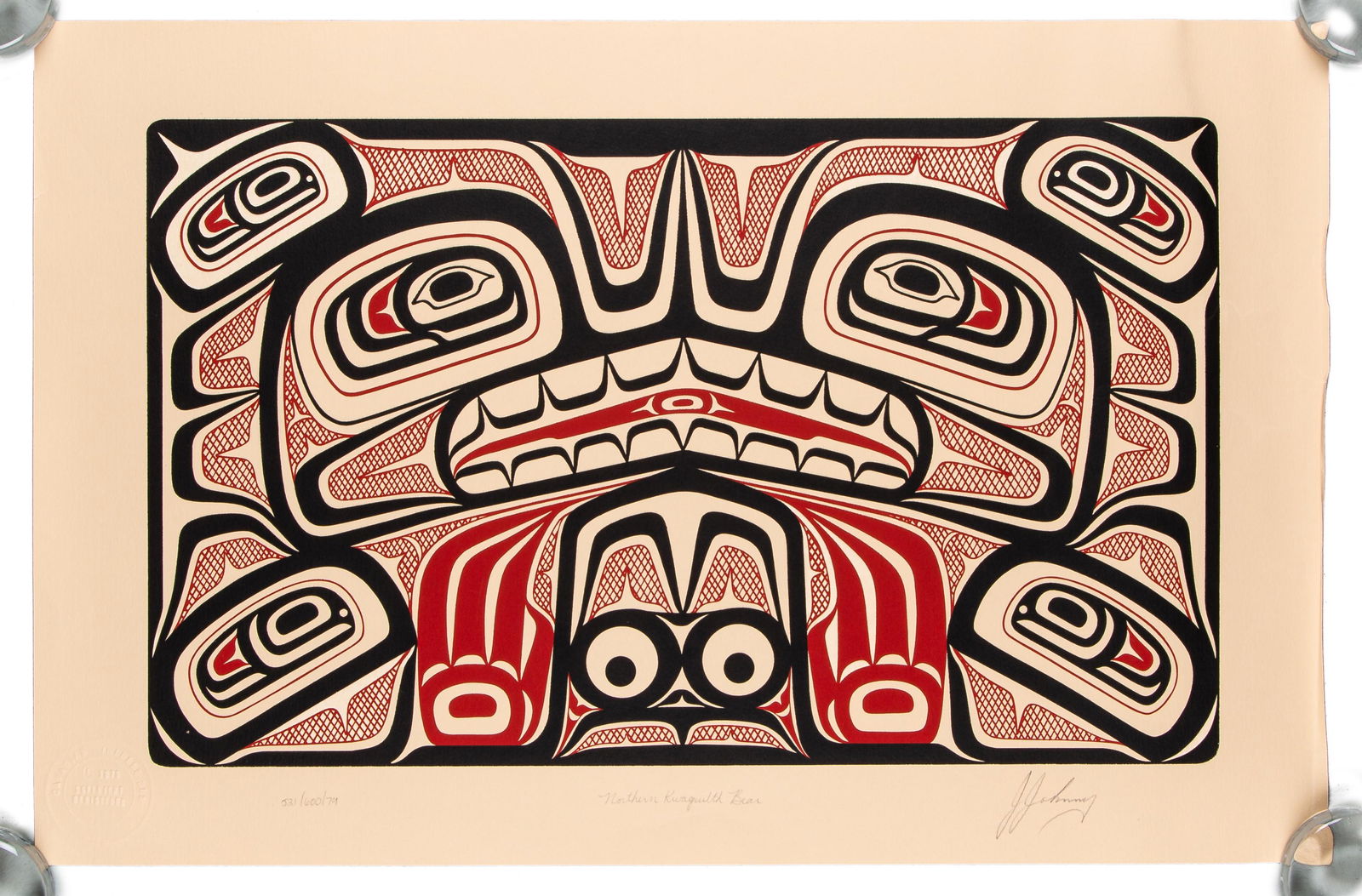 Jim Johnny Northern Kwaguilth Bear Signed / Numbered (1 of 2)