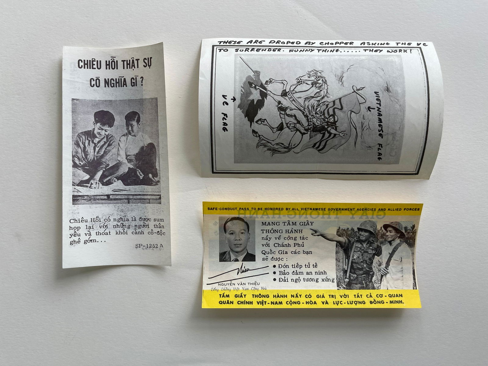 THREE VIETNAM PROPAGANDA FLYERS (1 of 2)