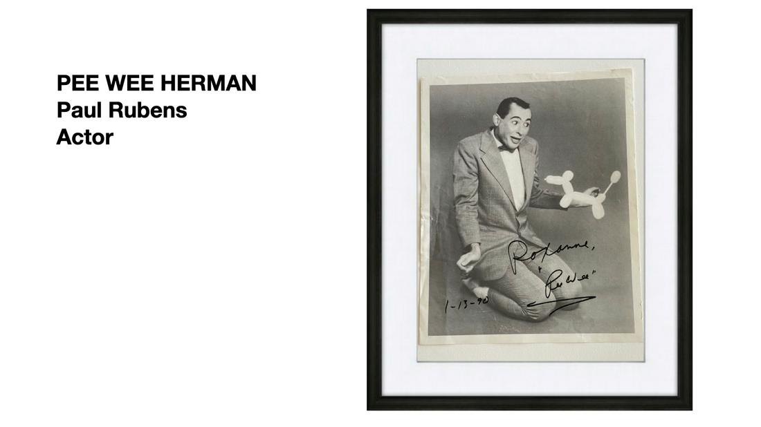 PEE WEE HERMAN - AUTOGRAPH - POSSIBLE TRIBUTE (1 of 2)