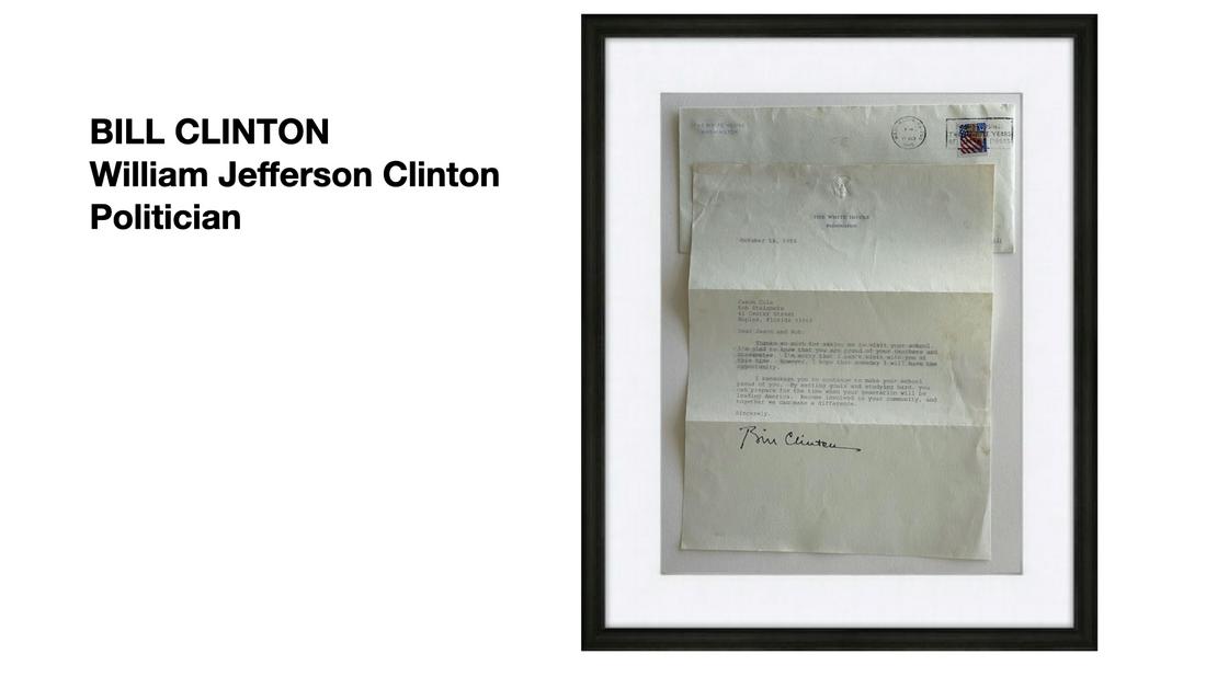 AUTOGRAPHED LETTER FROM BILL CLINTON (1 of 2)