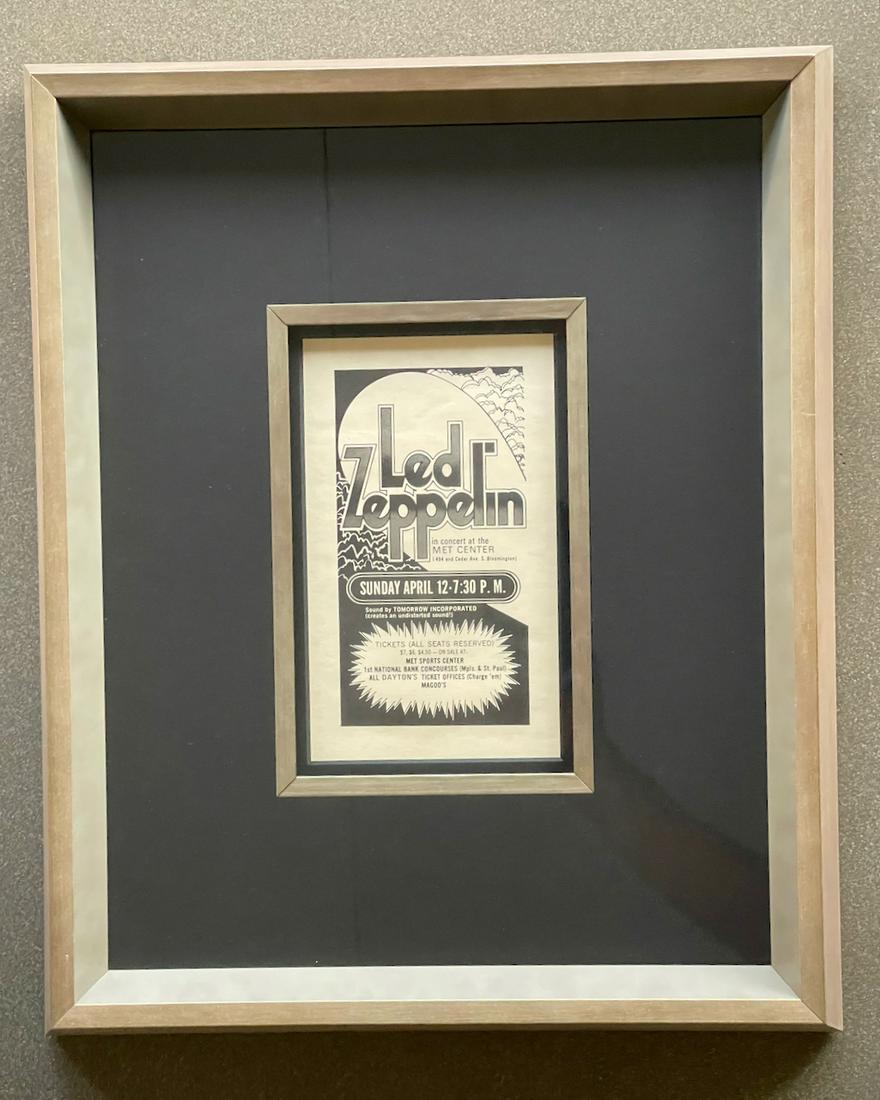 LED ZEPPELIN - HANDBILL - FRAMED (1 of 2)