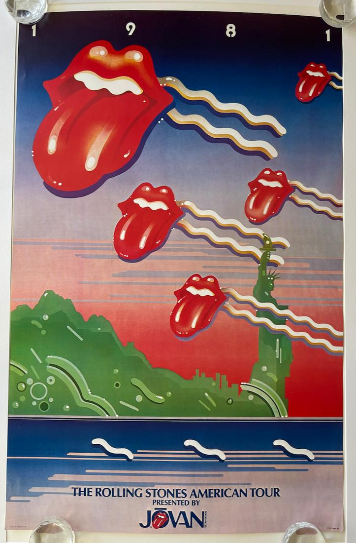 ROLLING STONES AMERICAN TOUR 1981: ROLLING STONES AMERICAN TOUR 1981. BY PETER MAX. Rolling Stones USA 81 Max - 1st. Paper: thin glossySize: 23 X 36. SHIPS ROLLED