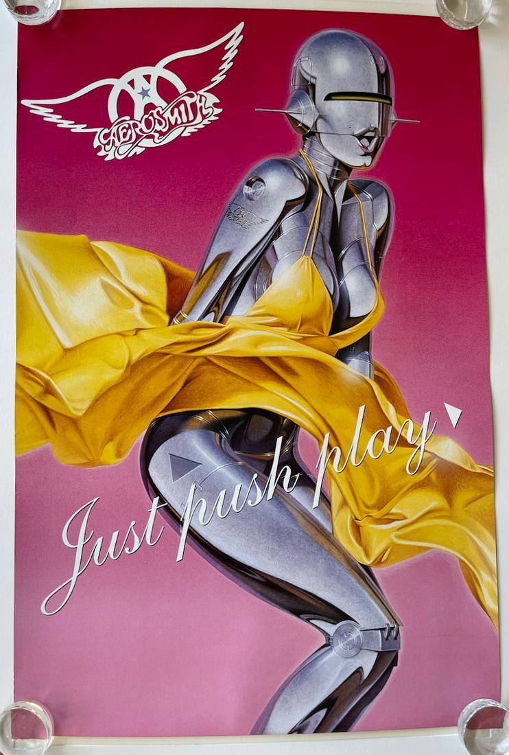 AEROSMITH JUST PUSH PLAY DOUBLE SIDED POSTER (1 of 1)
