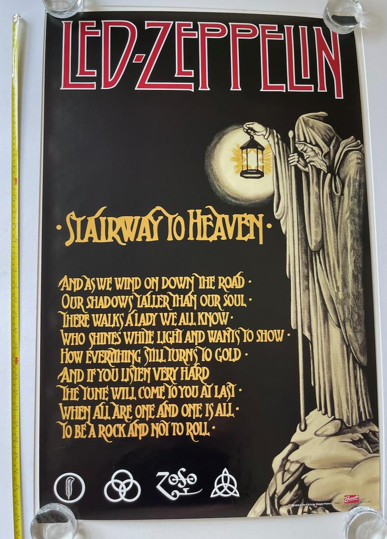 STAIRWAY TO HEAVEN POSTER: STAIRWAY TO HEAVEN POSTER - LED ZEPPELIN 2002 PRESSING