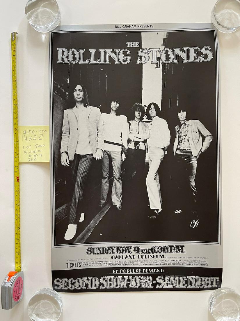ROLLING STONES AT OAKLAND - 2ND: ROLLING STONES AT OAKLAND - 2ND. The Rolling Stones concert in November, 1969 included a lot of firsts: the first time the band played for Bill Graham, the first time Graham booked a place as large as
