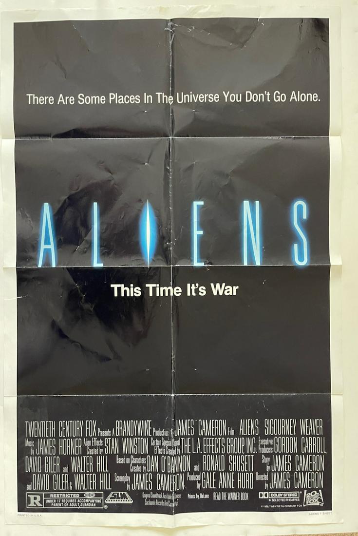 ALIENS THIS TIME ITS WAR MOVIE POSTER: ALIENS THIS TIME ITS WAR MOVIE POSTER. see pictures for condition.