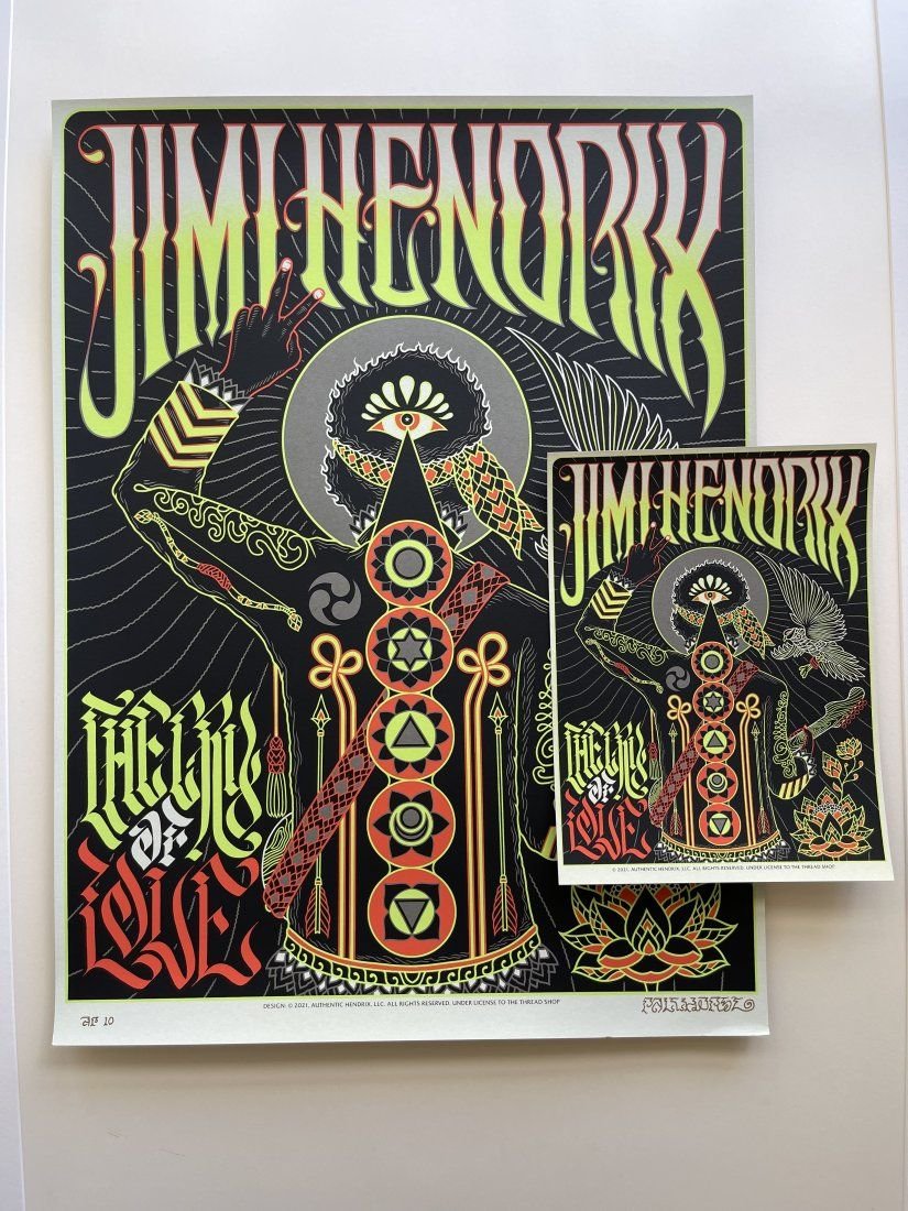 JIMI HENDRIX POSTER AND HANDBILL - PALEHORSE - ARTIST PROOF (1 of 1)