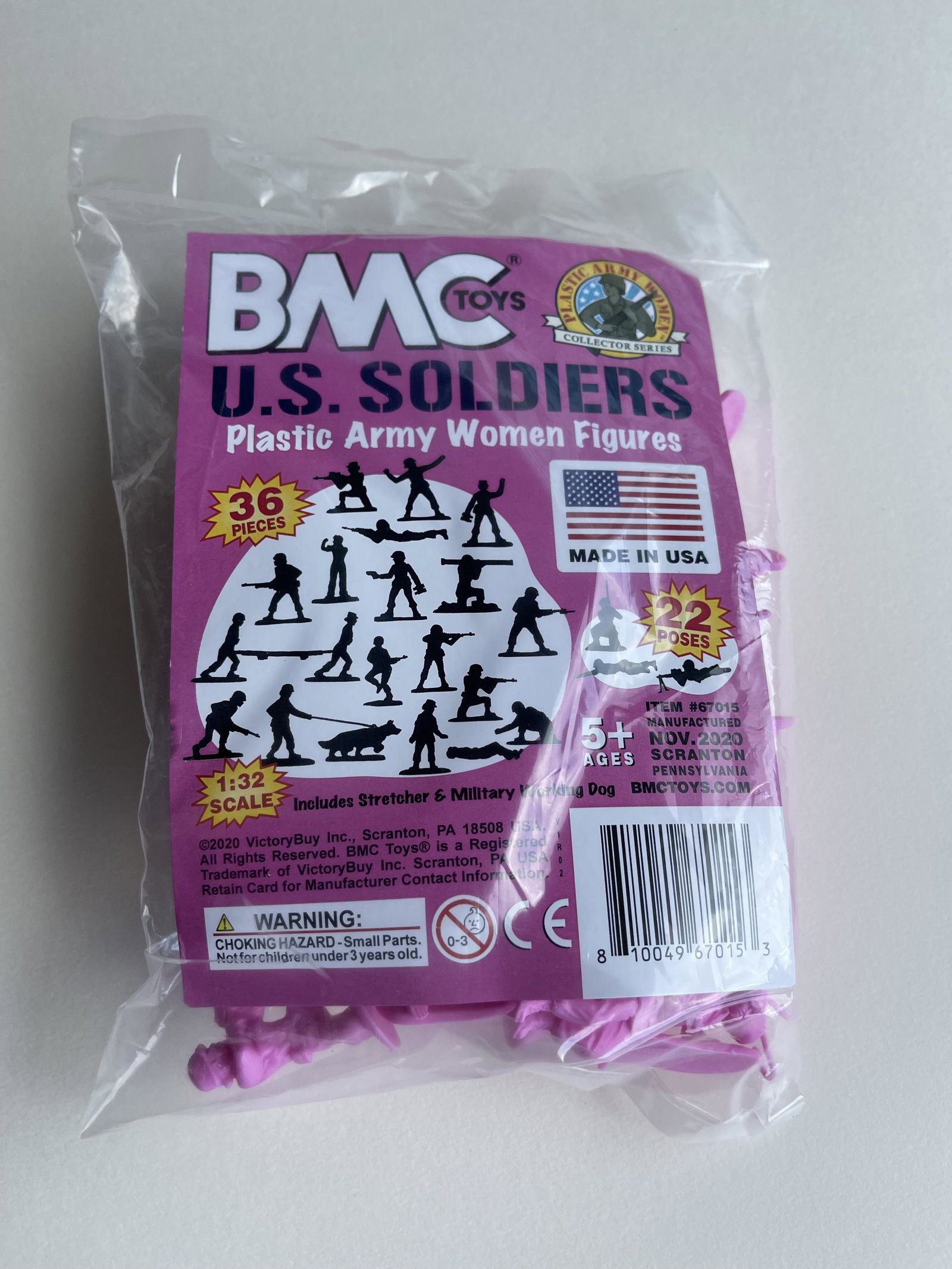 PLASTIC ARMY WOMEN FIGURES - PINK - RARE (1 of 2)