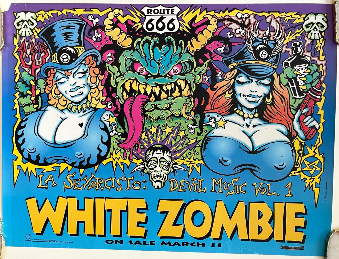 WHITE ZOMBIE - ART BY ROB ZOMBIE ! 1992 (1 of 3)