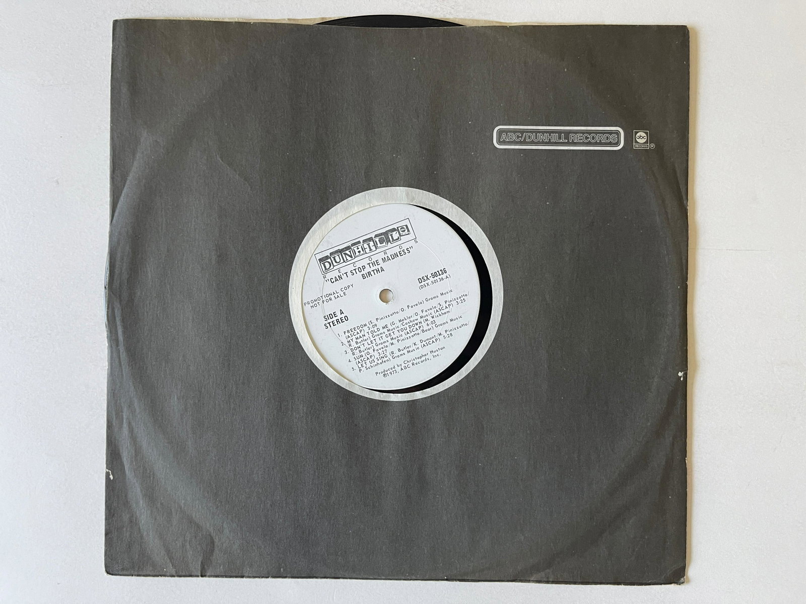 Birtha - Can"t Stop The Madness PROMO: Birtha - Can"t Stop The MadnessLabel:Dunhill - DSX-50136Format:Vinyl, LP, Album, Promo, GatefoldCountry:USReleased:1973Genre:Rock PROMO NO COVER