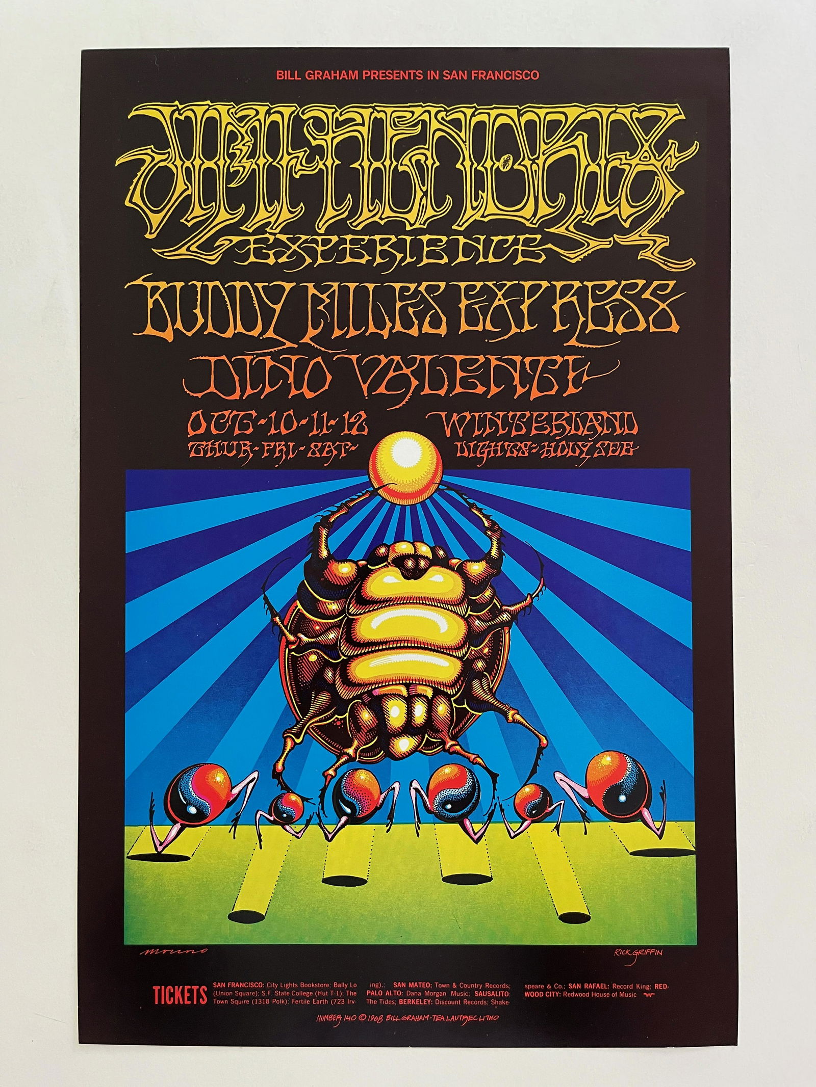 Hendrix Experience Buddy Miles San Francisco 68 Griffin Moscoso (1 of 1)
