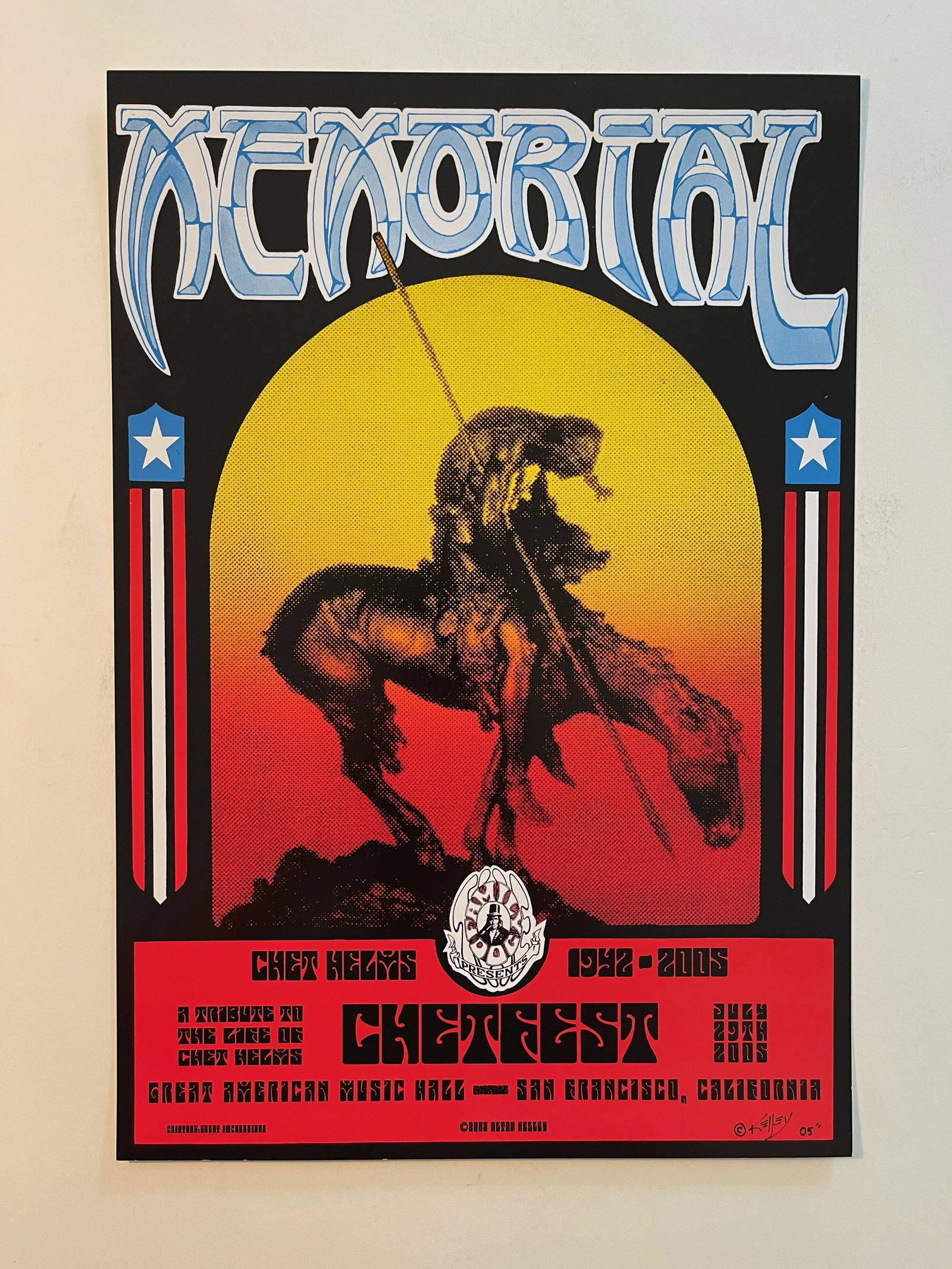 Chet Helms Memorial - Chetfest: Chet Helms Memorial - Chetfest. Alton Kelley art. Family Dog. 2005.1st