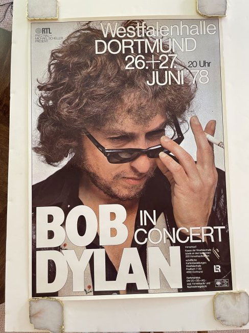 ORIGINAL RARE BOB DYLAN GERMANY CONCERT POSTER (1 of 1)