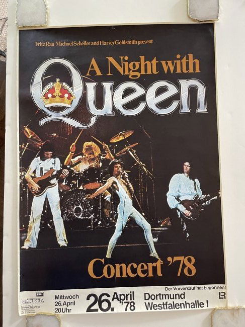 ORIGINAL RARE A NIGHT WITH QUEEN GERMANY CONCERT POSTER (1 of 1)
