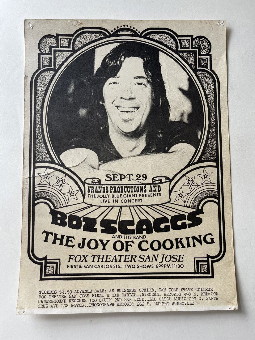 BOZ SCAGGS - FOX THEATER SAN JOSE 1972 (1 of 1)