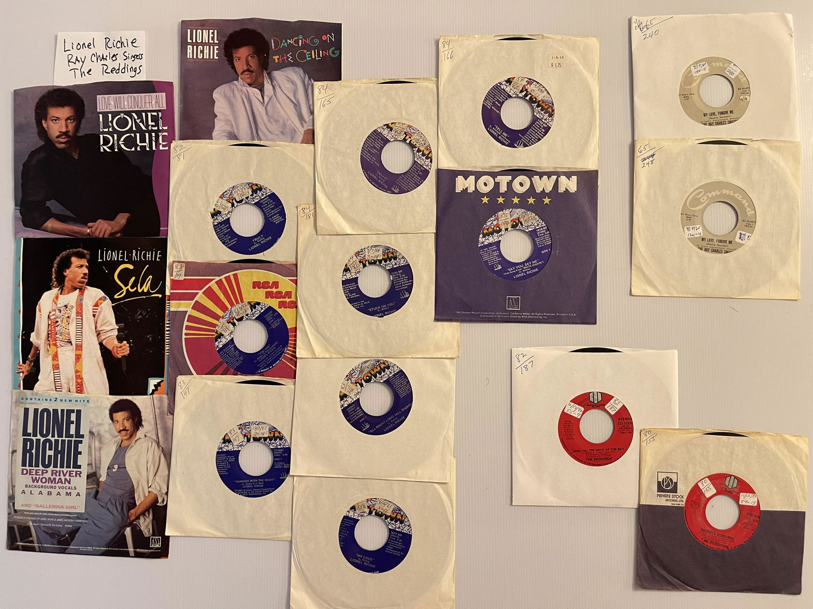 LIONEL RICHIE - RAY CHARLES SINGERS - THE REDDINGS: LIONEL RICHIE - RAY CHARLES SINGERS - THE REDDINGS